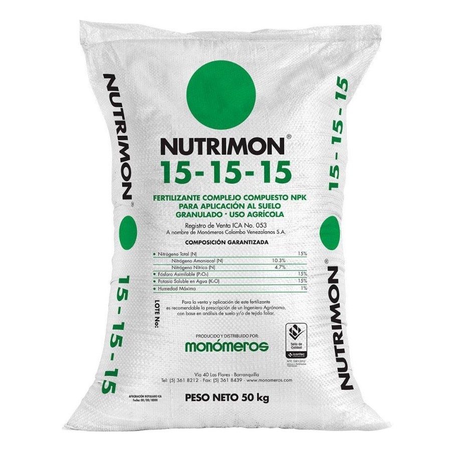 Abono Fertilizante Triple 15 Bulto x 50 Kg