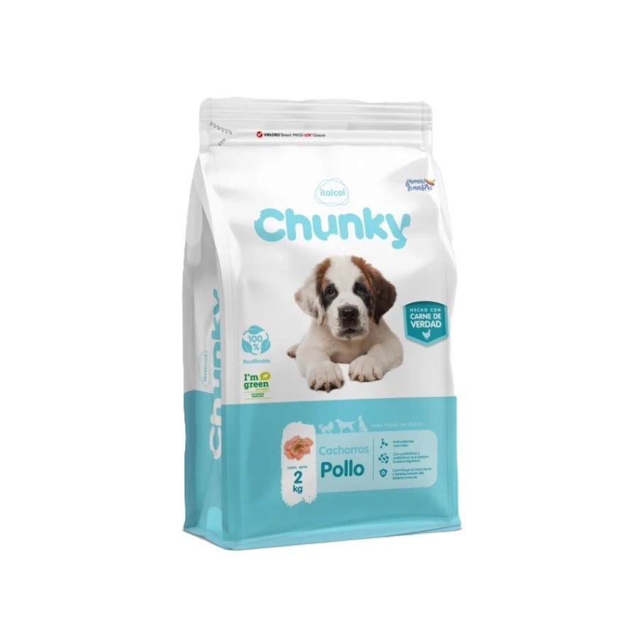 Chunky Perro Cachorro Pollo x 2 kilos