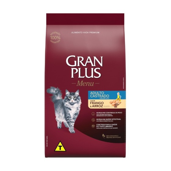 Gran Plus Menu Adulto Pollo y Arroz Gato Castrado 3 kg