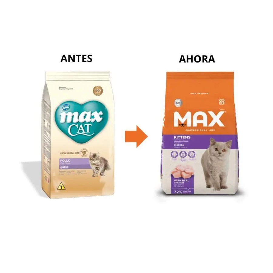 Max Cat Concentrado Professional Line Filhote Frango 1Kg