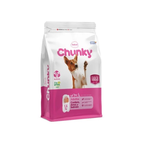 Chunky Perro Adulto Cordero, Arroz y Salmón x 4 kilos