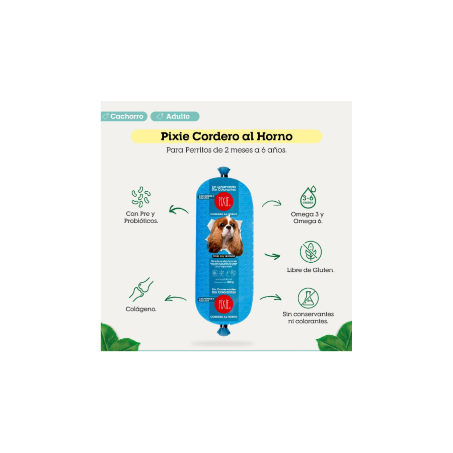 Pixie Alimento Cachorro Adulto Cordero x 500 Gr