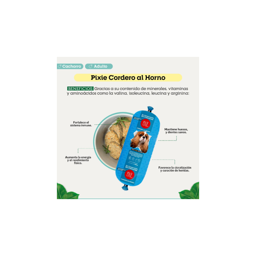 Pixie Alimento Cachorro Adulto Cordero x 500 Gr