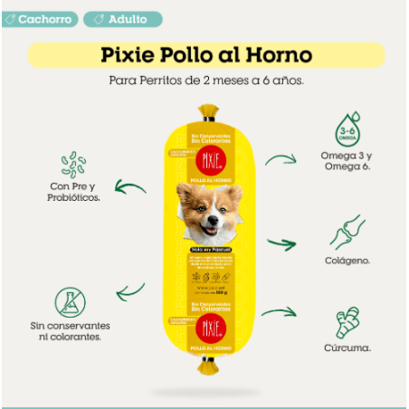 Pixie Alimento Cachorro Adulto Pollo x 500 Gr