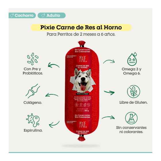 Pixie Alimento Cachorro Adulto Res x 500 Gr