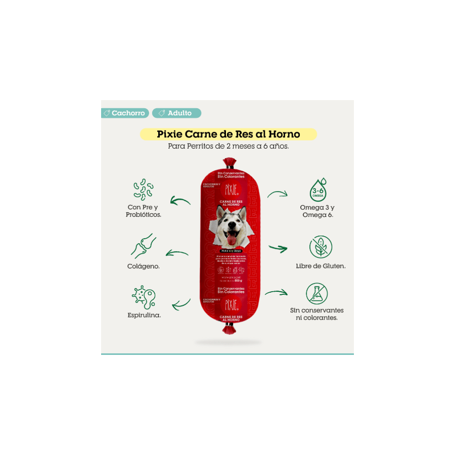 Pixie Alimento Cachorro Adulto Res x 500 Gr