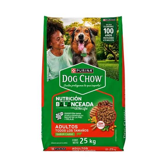 Dog Chow Adulto Nutricion Balanceada Todos Los Tamaños X25kg